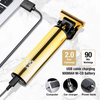Aço inoxidável sem fio USB recarregável t-lâmina de cabelo t-lâmina